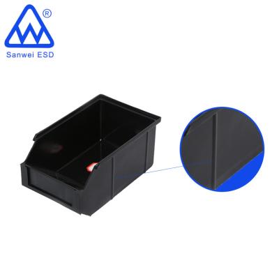 China 3W-9805104 ESD Protection ESD Hanging Anti-Static Storage Stacking Conductive Component Box for sale