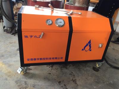 China SG25/50 portable/mobile water jet cutting machine with portable intensifier pump using in Refractory materials for sale