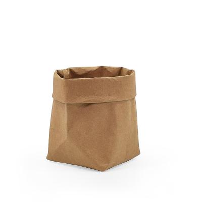 China Factory Direct Selling Paper Packaging Bag Recyclable Nordic Washable Home Container Storage Bag Brush Barrel Cosmetic Meat Bag for sale