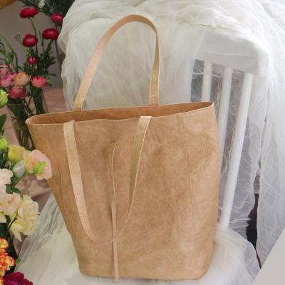 China High Grade Recyclable Thickened Kraft Paper Bag European And American Trend Washable Printable Customizable Dupont Paper Bag for sale