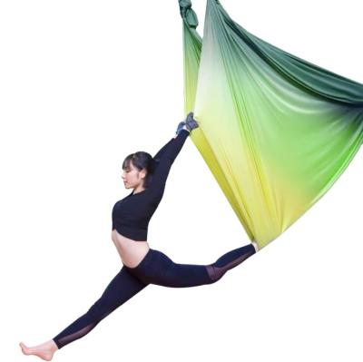 China Comfortable Durable Elastic Single Color 5m Aerial Yoga Hammock for sale