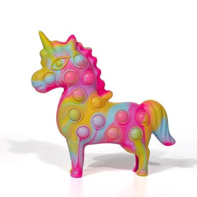 China 2022 New Arrival 3D Soft Silicone Camouflage Unicorn Horse Pop Bubble Toys Balls Wiggle Sensory Toys for sale