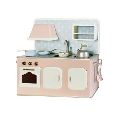 China Parent-children interactive 2022 new environmental protection Recycling Miniature Metal Kitchen Set Happy Kitchen Toy Cooking Play House Kitchen toys for sale