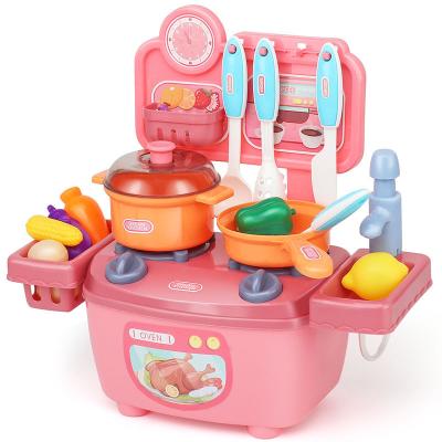 China 2022 Parent-children China Interactive Toy NEW Design Cooking Kitchen Toys Set Baby Kitchen Miniature Plastic Pretend Play Food for sale