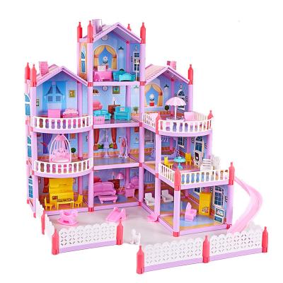 China Girls Play DIY Dollhouse Game Set 2022 New Arrival China Children's Toy Furniture Bedroom For Kids Play DIY Dollhouse Toys Set For Pretend Play for sale