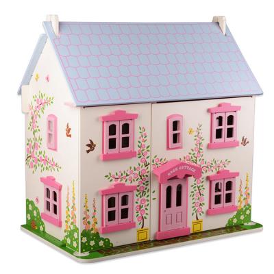 China Girls Toy DIY Dollhouse Play Set Early Childhood Teaching Aids Kids Baby Wooden Furniture Toys Play House Princess Wooden Doll House Other Pretend Play for sale