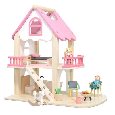 China Girls Play DIY Dollhouse Game Set 2022 New Portable Small Furniture DIY Toy Kids Play Doll House Educational for Girls Pretend Play Toy for sale