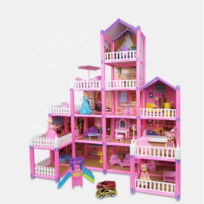 China Girls Play Furniture Set Toy For Children Girls Toys DIY Doll Room Playset Role Play Doll House Playset DIY Dollhouse Playset for sale