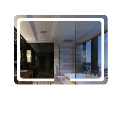 China Hotel Use Illuminated Custom Rectangle Touch Screen Illuminated LED Mirror for sale