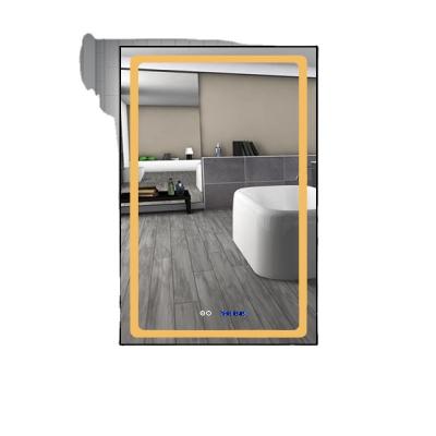 China Factory wholesale luminous illuminated high quality rectangle LED glass bathroom mirror for sale