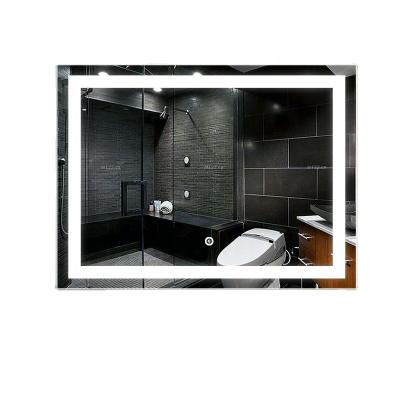 China Illuminated Custom Square LED Light Up Fog Light Backlit Bathroom Mirror for sale