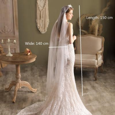 China Wholesale Eco-Friendly Women Hair Accessory Organza Pearl Flower Headpiece Wedding Veil Bridal Veil White With Clip For Party Travel for sale