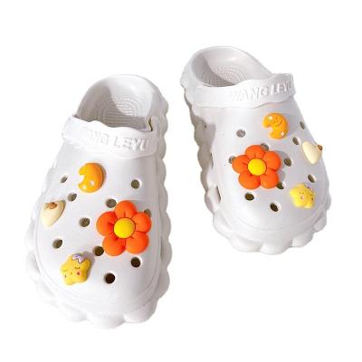 China Hot Selling Custom PVC Clog Charm Cute Cartoon PVC Flowers Croc Charms Detachable Creative Personality Shoe Buckle Jewelry for sale