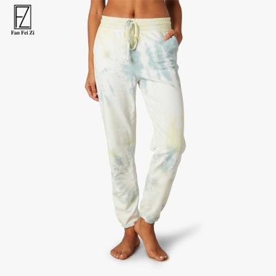 China OEM High Quality QUICK DRY Women's Gym Cotton Joggers Pants Ladies Tie Dye Sports Tracksuit Women for sale