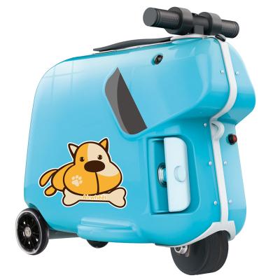 China PC Kids Suitcase Luggage With Music Player Ride On Luggage Kids Luggage Bag for sale