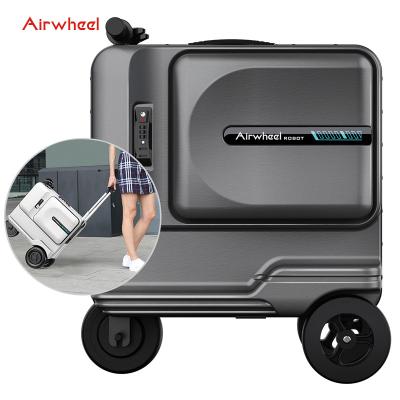 China 24 Inch ABS SE3T Checked Luggage Smart Ride On Luggage Designed Double Person Travel Mobility Scooter Suitcase for sale