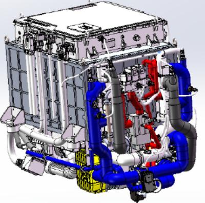 China Increases the life of your engine. Hydrogen Fuel Cell Engine 51KW-110KW Fuel Cell Engine Catalog Technical Parameters for sale