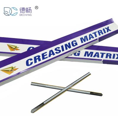 China For Cardboard & Corrugated Paper Die Cutting Line Black Adhesive Creasing Ruler Indentation Corrugated Pressboard Die Cutting Material Base Creasing Matrix for sale