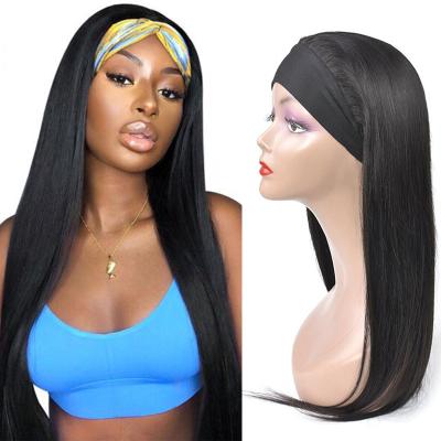 China Hot sale long hair turban wig hair with wig mechanism full headgear real hair headwear for sale