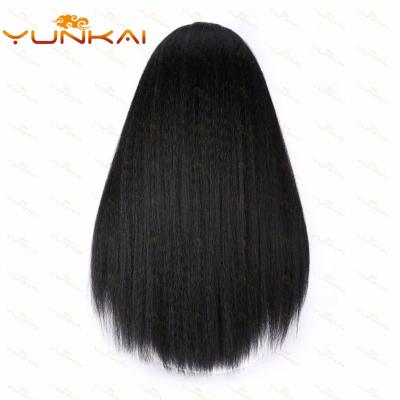 China Custom-made long hair wholesale hair band wig set European and American ladies long straight hair black wig for sale