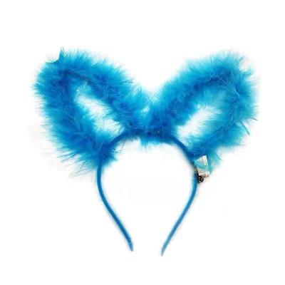 China Wholesale Headwear Toys With Feather Rabbit Ears Headband Push Up Cat Ears Headband Light Up Toy With Light for sale