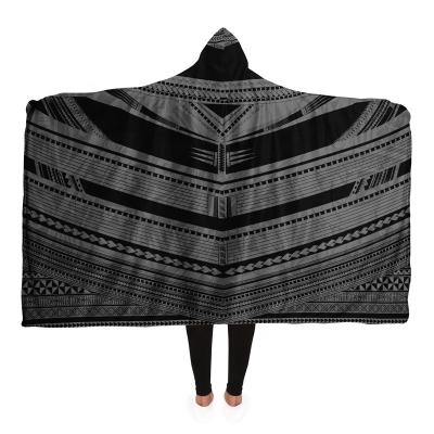 China Oversized BRILLMAX anti-pilling hoodie blanket portable blanket hoodie for adults polynesian hoodie fleece blanket for sale