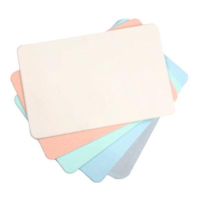 China UBEST Diatomaceous Earth Diatomite Absorbent Bath Mat Anti Slip Washable Solid Foot Mat for sale