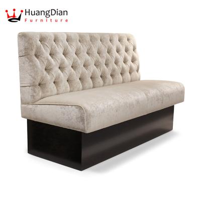 China PANEL 5 Year Warranty Cafe Velvet Sofa Restaurant Tufted Back Booths Seating for sale