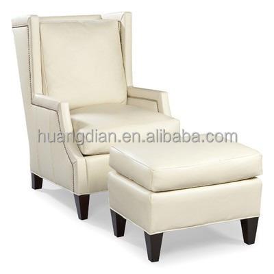 China Chesterfield SOFA Fairfield Chair Leather High back Wing Chair and Ottoman SC4064 for sale