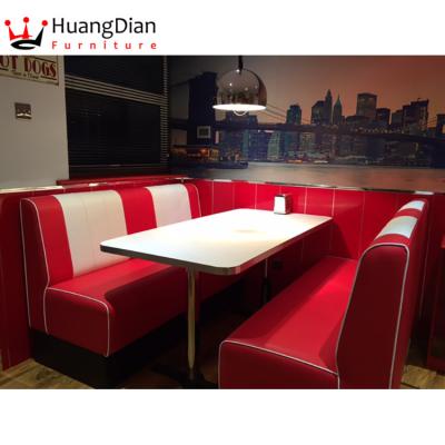 China Solid Wood Exotic Commercial Restaurant 4 Person Booth Seating Furniture Set for sale