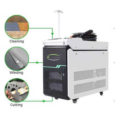 China Metal Welding /Cutting/Cleaning 1000W/1500W2000W all-in-one fiber laser cleaning/portable cutting/welding machine for sale