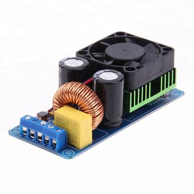 China 500W Mono Channel IRS2092S Digital Amplifiers Board Class D HiFi Power Amp Module With Fan 10*5.3*3cm for sale