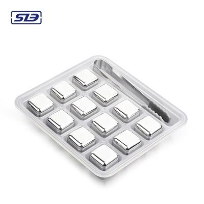 China Factory Direct Sale 304 Stainless Steel Bar Viable Part Whiskey Metal Cooling Ice Cube for sale