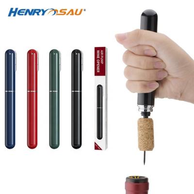 China Sustainable Funny Portable Easy Remove Blue Air Pump Wine Bottle Opener Air Pressure for sale