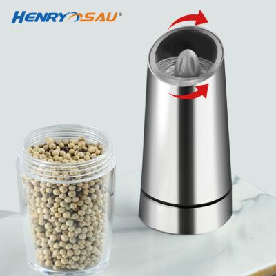 China Sustainable Batteries Spice Grinder Machine Mill Electric Salt Packing Salt Pepper Grinder Set for sale