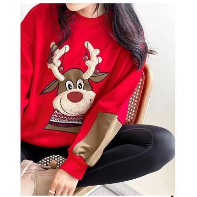 Cina Christmas Elk Maglione Velluto Abbigliamento outdoor sostenibile in vendita