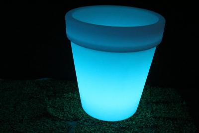 China Small Blue Glowing LED Ice Bucket Lighting Plastic Beer Containers for sale