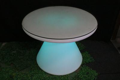 China Colorful Appealing Round LED Pub Table With Lithium Battery For Disco / Cinema for sale