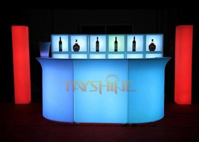 China Blue Bar Counter Led Glow Furniture And Sofa For Club , CE ROHS FCC Certificates for sale