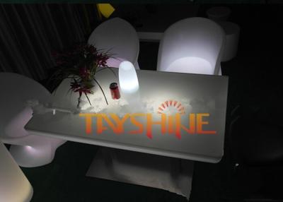 China Durable DMX Control LED Coffee Tables , White LED Bar Tables For Birthday Party for sale