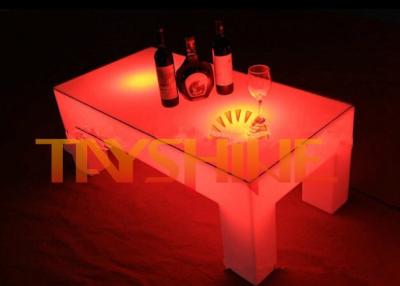 China Super Bright LED Pub Table With 16 Changing Color / Rectangular LED Coffee Table for sale