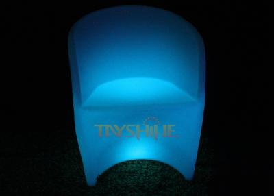 China Rechargeable High Back LED Lounge Chair Blue Color / Illuminated LED Bar Furniture for sale