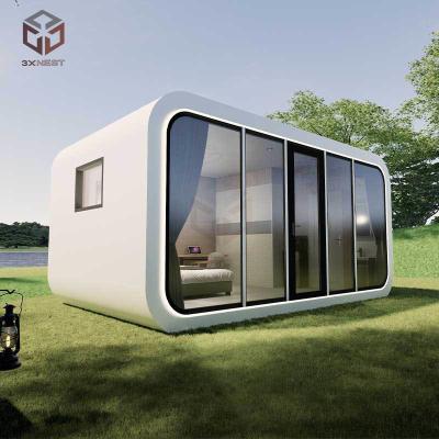 China Windproof Prefab Glamping Pods Aluminum Capsule Apple Container House for sale