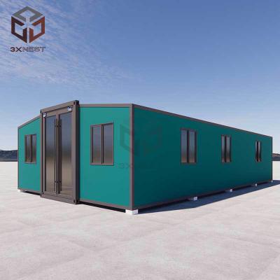 China 72m2 SPC Flooring Luxury Expandable House Container Fireproof Panel And Pipes for sale