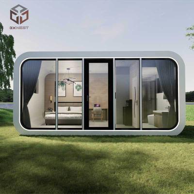 China Smart Fresh Air Ventilation Apple Capsule House Pod Tempered Glass Windows for sale