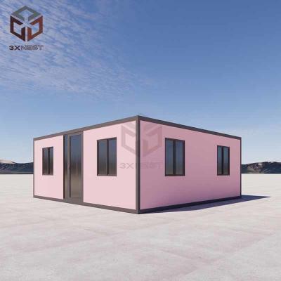 China Prebuilt Flat Pack 20ft Expandable Container House With Ensuite PVC Floor for sale