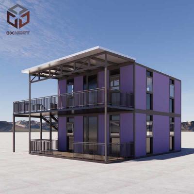 China 73sqm Flat Pack Container Homes Expandable Modular House for sale