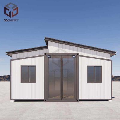 China 73sqm Flat Pack Folding House Containers Expandable Portable Homes for sale