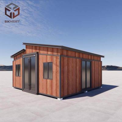 China Temporary Flat Pack Folding House Expanding Shipping Container Home for sale