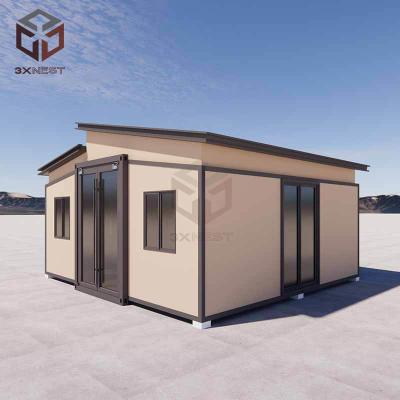 China Insulated Fold Out Prefab House Container Home Expandable With Rockwool Panels for sale